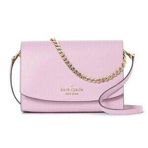 New Kate Spade Carson Saffiano Leather Convertible Crossbody bag Quartz Pink